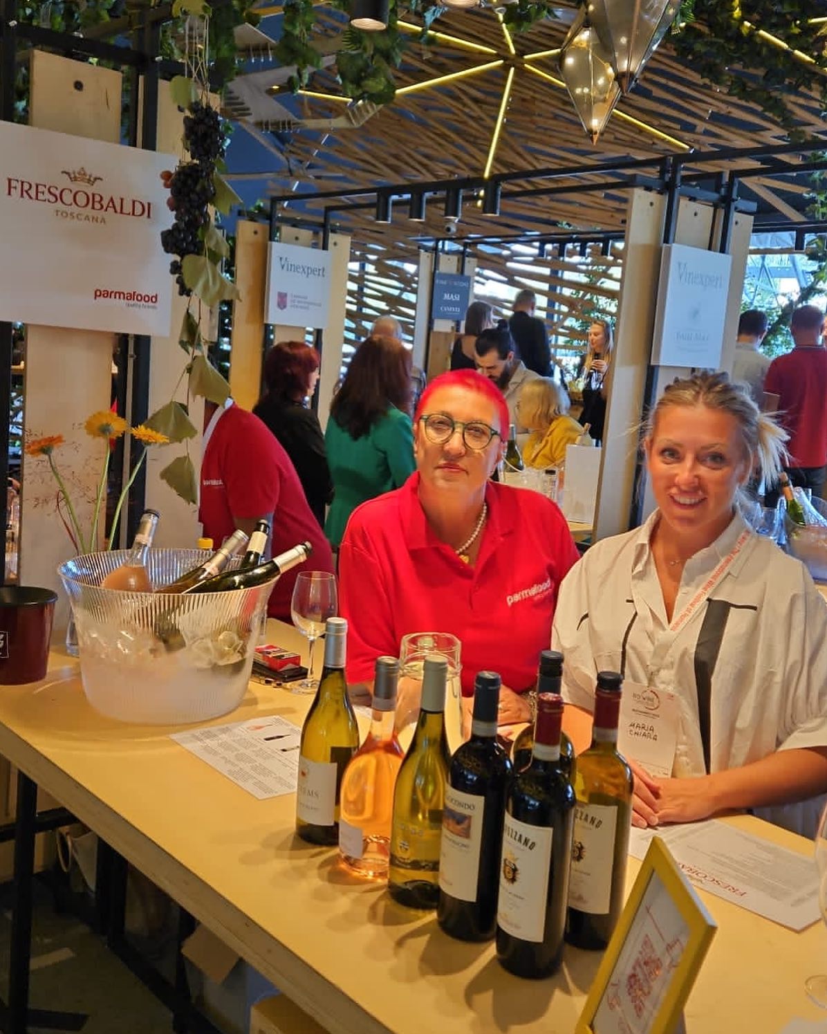 Stand Frescobaldi Parmafood Group Ro-Wine. Carmen Savu & Maria Chiara 