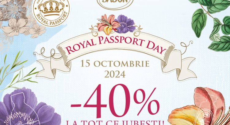 Pe 15 octombrie ai 40% discount la Sabon de Royal Passport Day