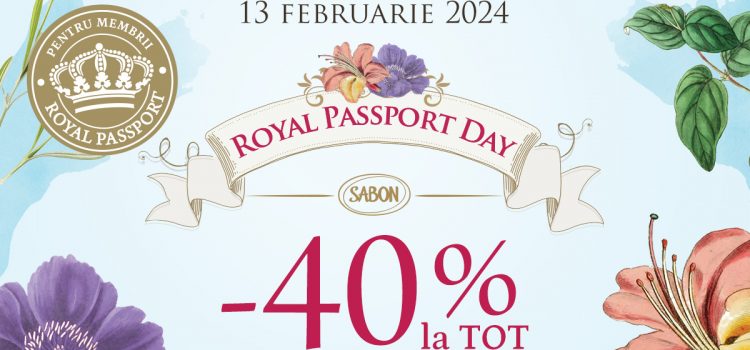 Reduceri de până la 40% de Sabon Royal Passport Day – 13 februarie